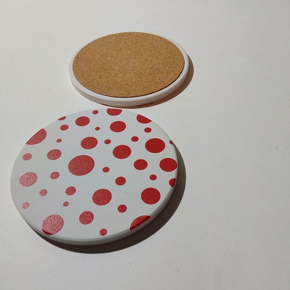 Set of 6 drink coaster with iron stand (13) - Picture 2 of 3